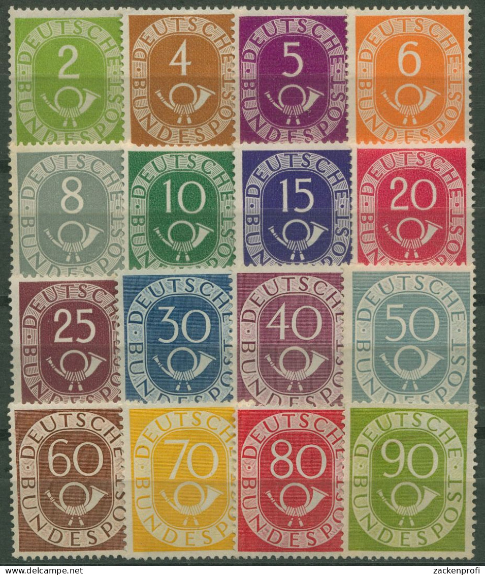 Bund 1951 Freimarken Posthorn 123/38 Mit Neugummierung (R81040) - Ungebraucht