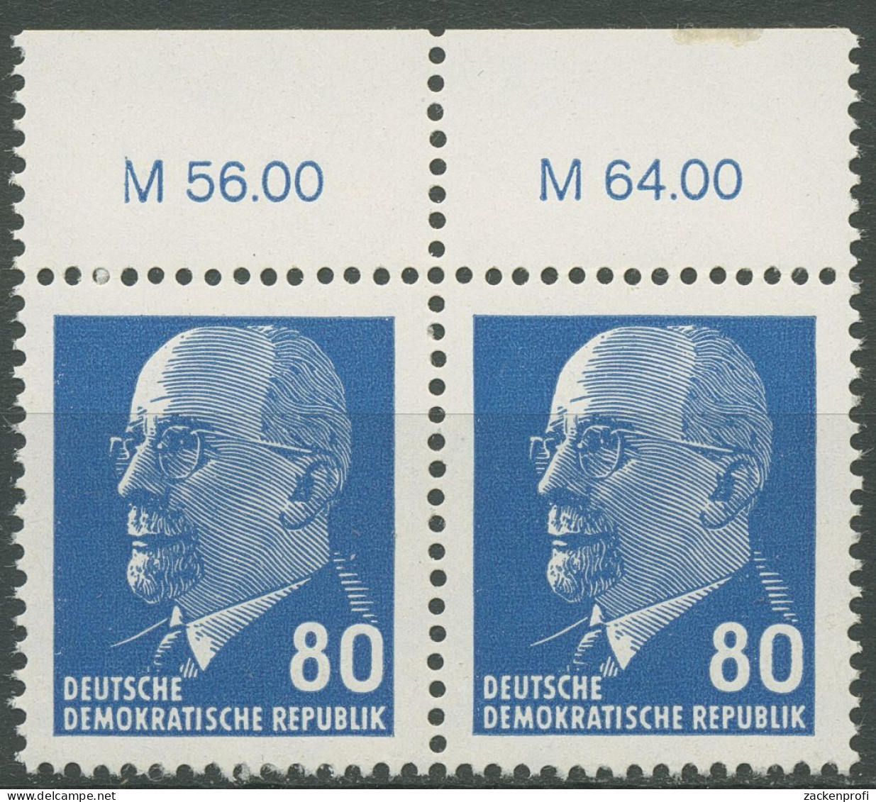 DDR 1967 Walter Ulbricht 1331 Ax II OR 3 Waag. Paar Postfrisch - Unused Stamps