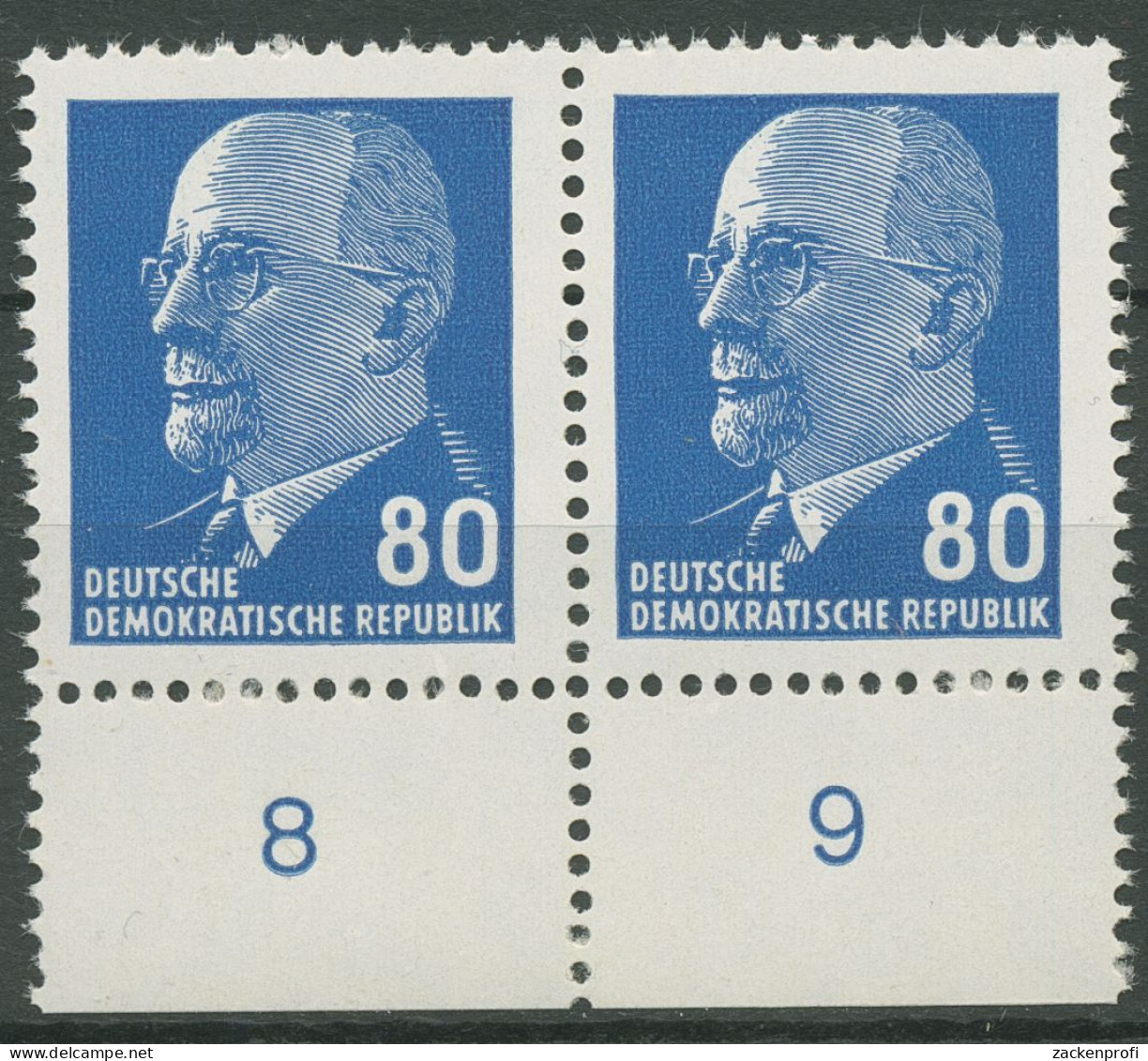 DDR 1967 Walter Ulbricht 1331 Az II UR 3 Waag. Paar Postfrisch - Unused Stamps