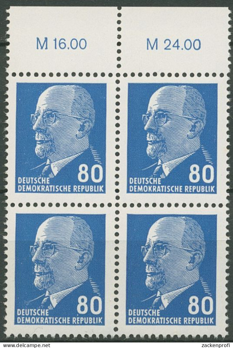 DDR 1967 Walter Ulbricht 1331 Az II OR 3 4er-Block Postfrisch - Unused Stamps