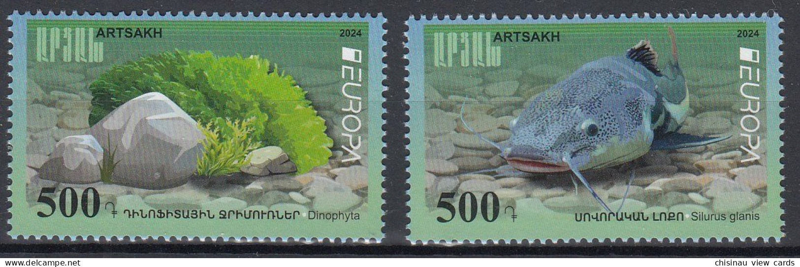 Armenia Karabakh.2024 Europa CEPT.Underwater Flora And Fauna.Set 2 Stamps. MNH - 2024