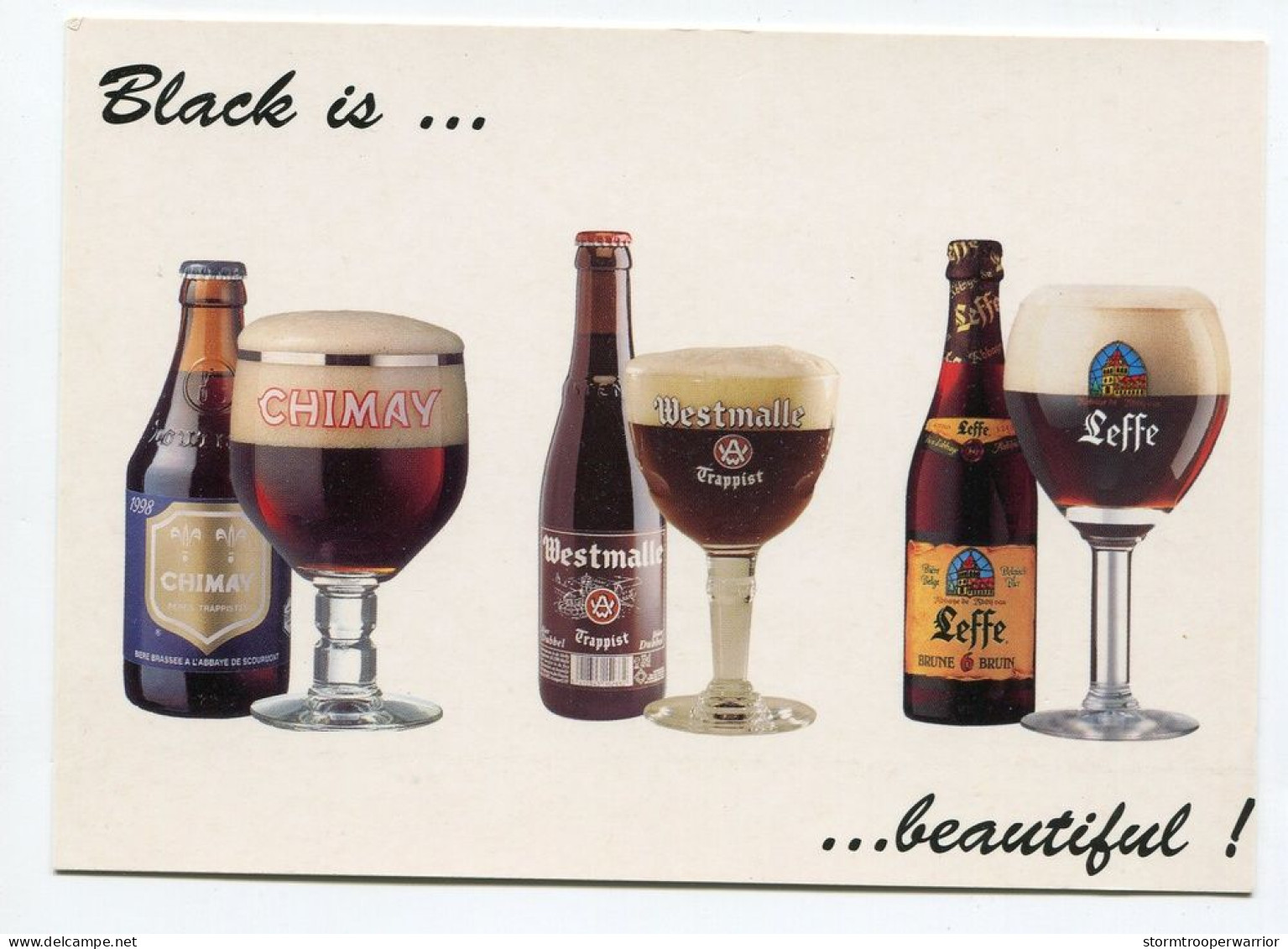 Bières - Black Is Beautiful - Chimay Westmalle Leffe - Bière - Publicité