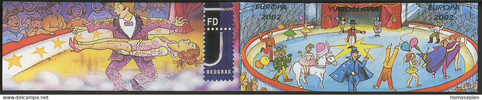 Yougoslavie - Jugoslawien - Yugoslavia Carnet 2002 Y&T N°C2921 à 2922 - Michel N°MH3076 à 3077 *** - EUROPA - Booklets