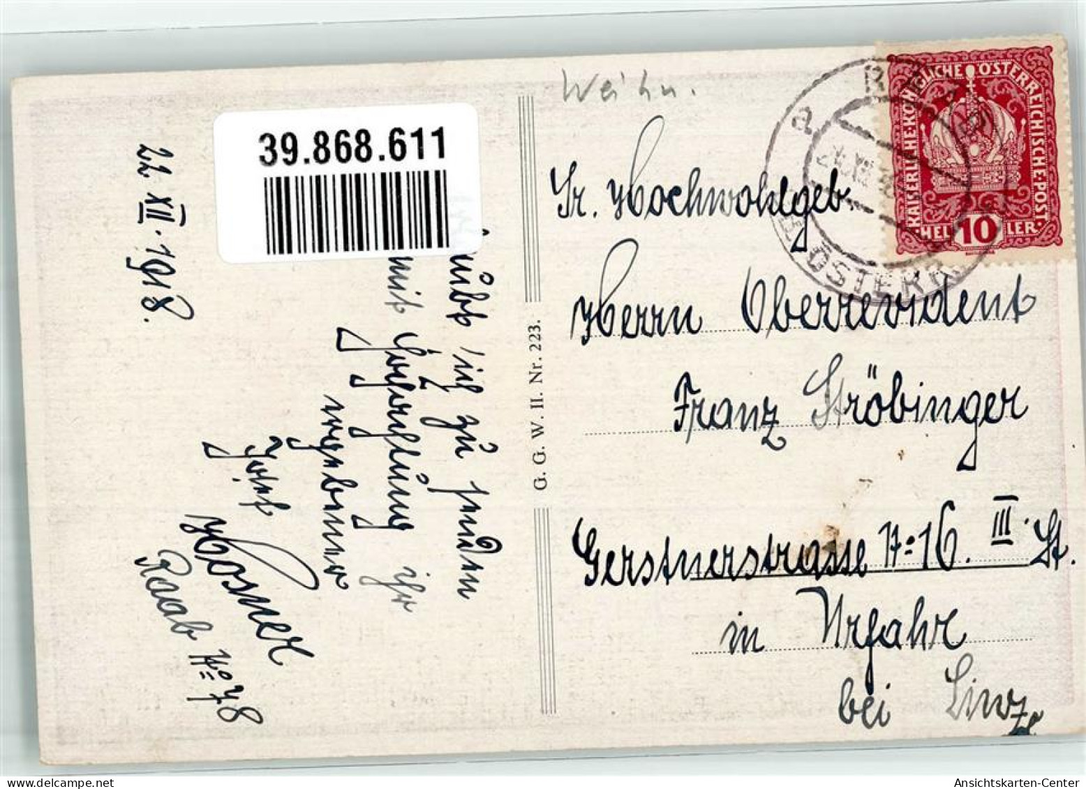 39868611 - Sign. Weilheim N. Kirchgang G.G.W.II. Nr. 223 - Other & Unclassified