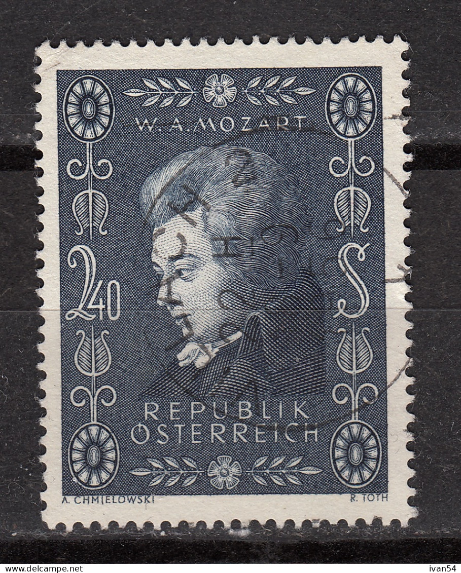 AUSTRIA 857(0)   Wolfgang Amadeus MOZART (1956) - Used Stamps