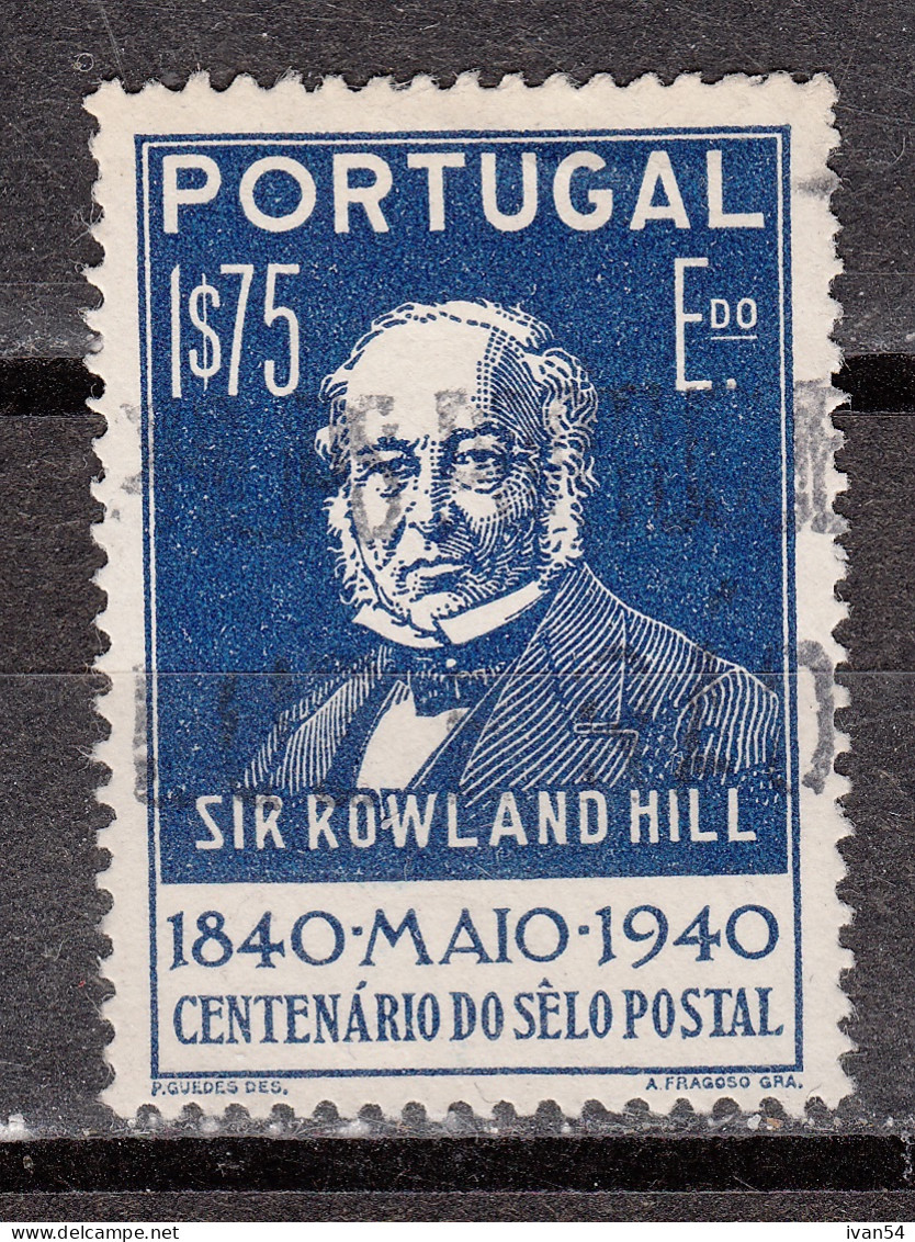 PORTUGAL : 607 (0) (1940) ; Century Of Stamps – Rowland Hill - Gebraucht