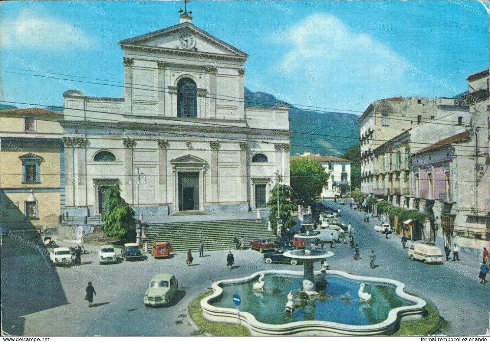 Cr500 Cartolina Cava Dei Tirreni Piazza Duomo Salerno Campania - Salerno