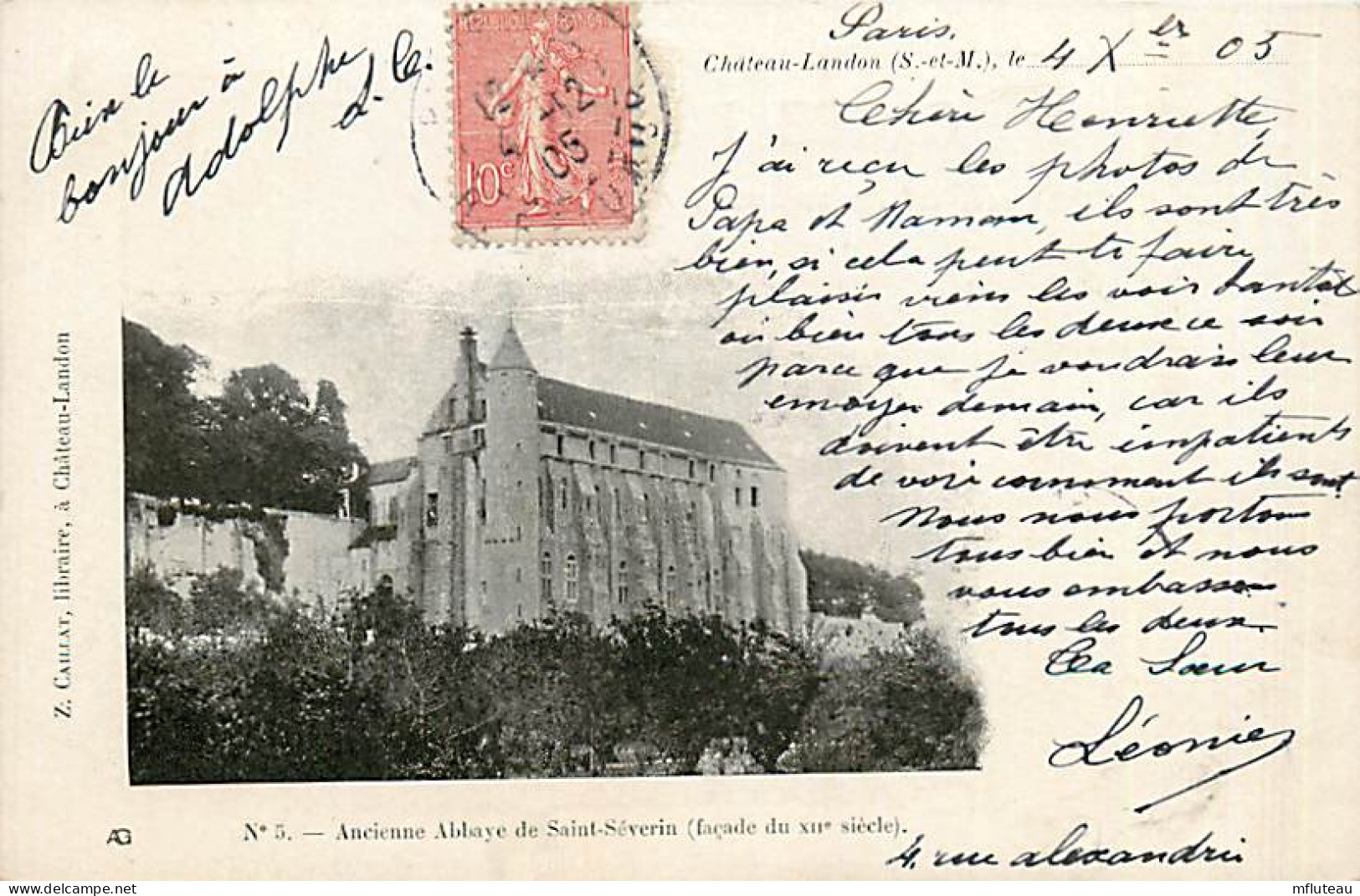77* CHATEAU LANDON  Ancienne Abbaye De  St Severin    RL08.0350 - Chateau Landon
