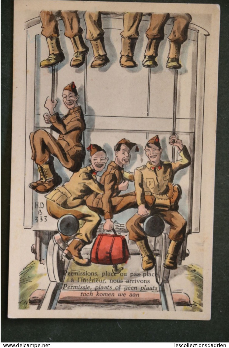 Carte Postale Humorisitque Militaires Soldats Permission Permissie Soldaten  H.d B 333 - Humour