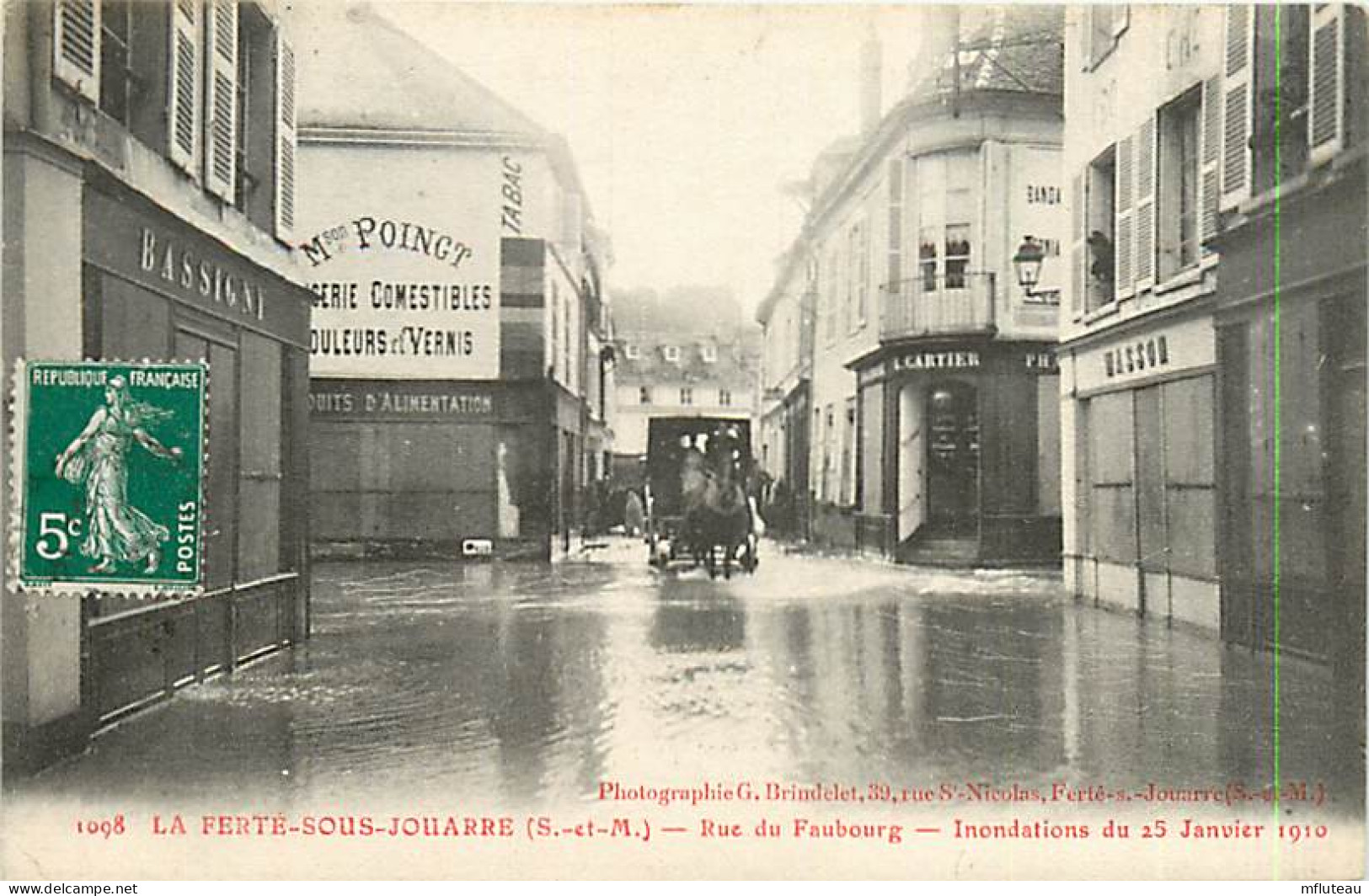 77* LA FERTE SOUS JOUARRE Crue 1910  Rue Du Faubourg            RL08.0873 - La Ferte Sous Jouarre