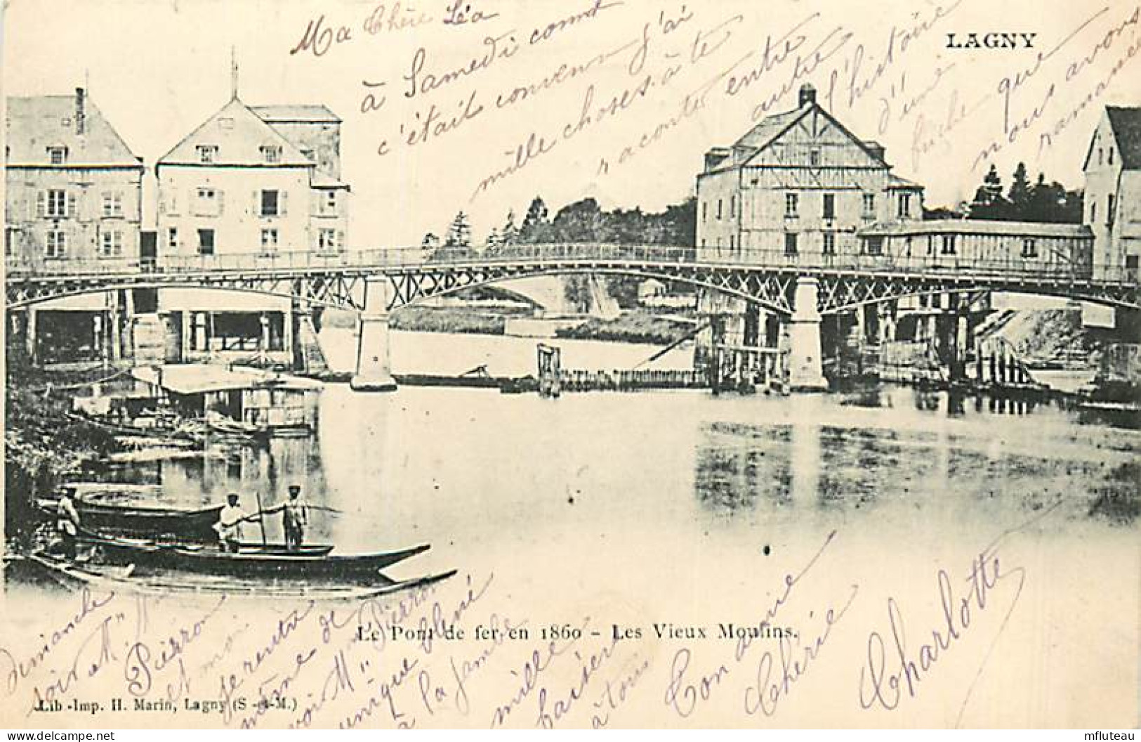 77* LAGNY Pont De Fer En 1860          RL08.0675 - Lagny Sur Marne