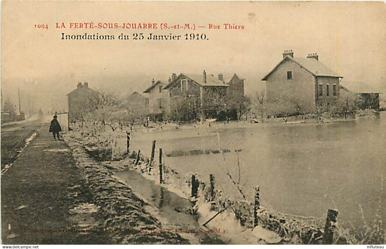 77* LA FERTE SOUS JOUARRE Crue 1910  Rue Thiers            RL08.0619 - La Ferte Sous Jouarre