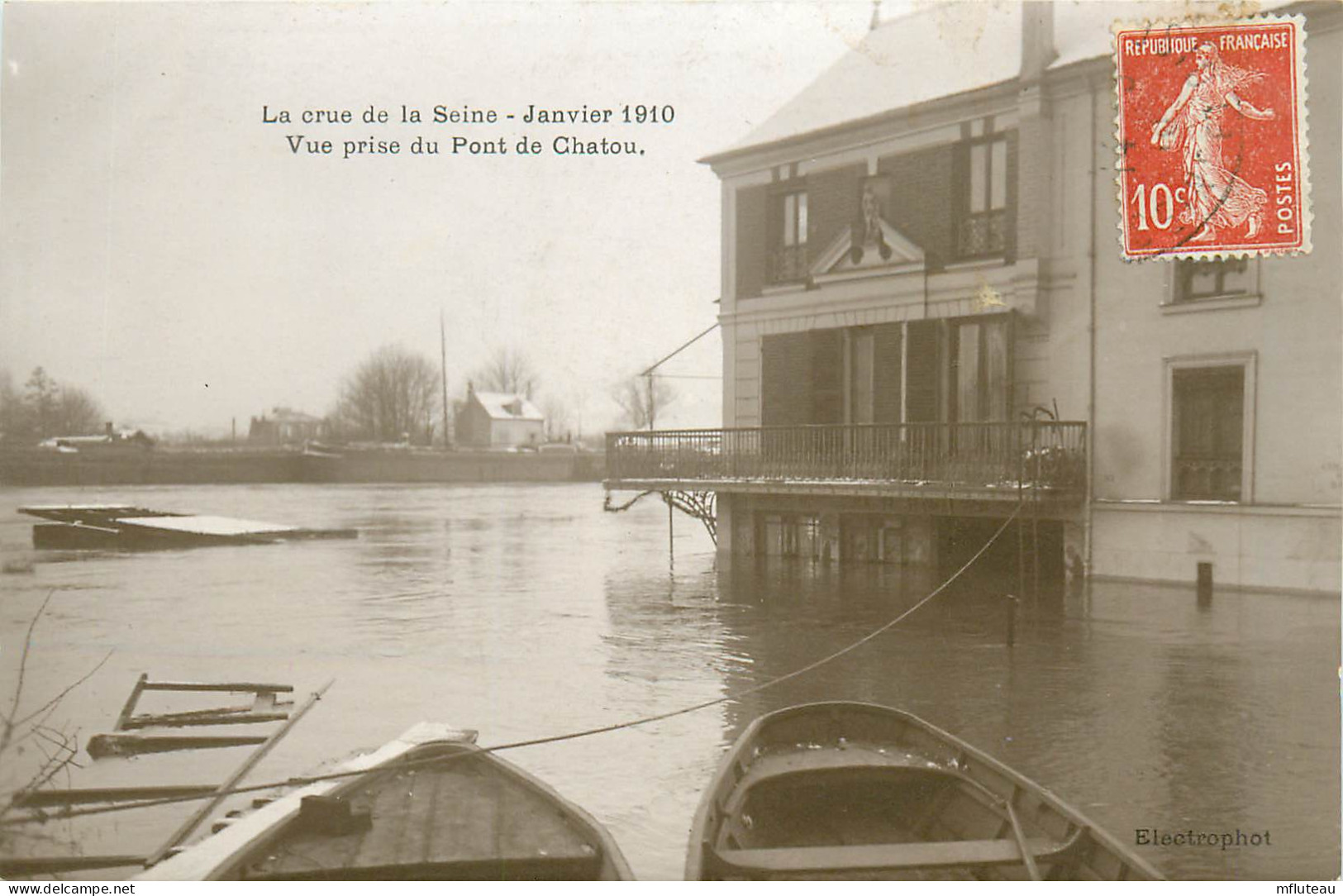 78* CHATOU  Crue 1910  Vue Prise Du Pont     RL09.0107 - Chatou