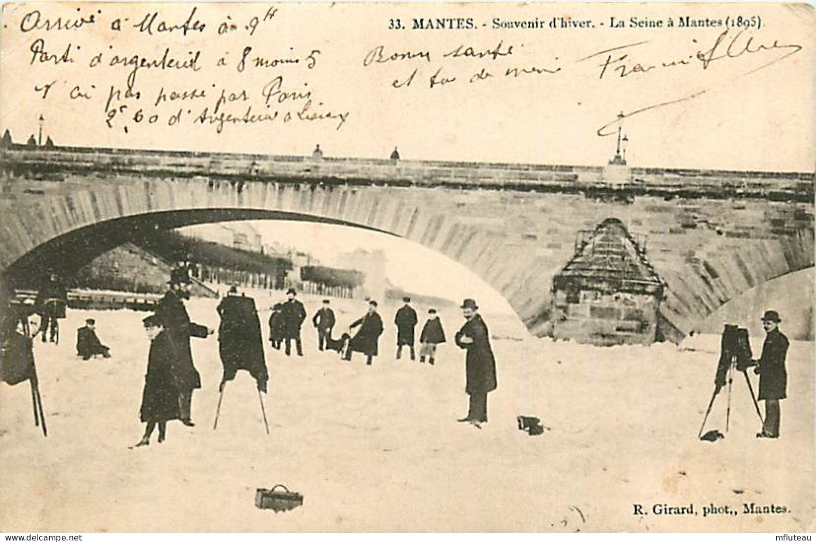 78* MANTES Neige Sur La Seine  En 1895   RL08.1492 - Mantes La Jolie