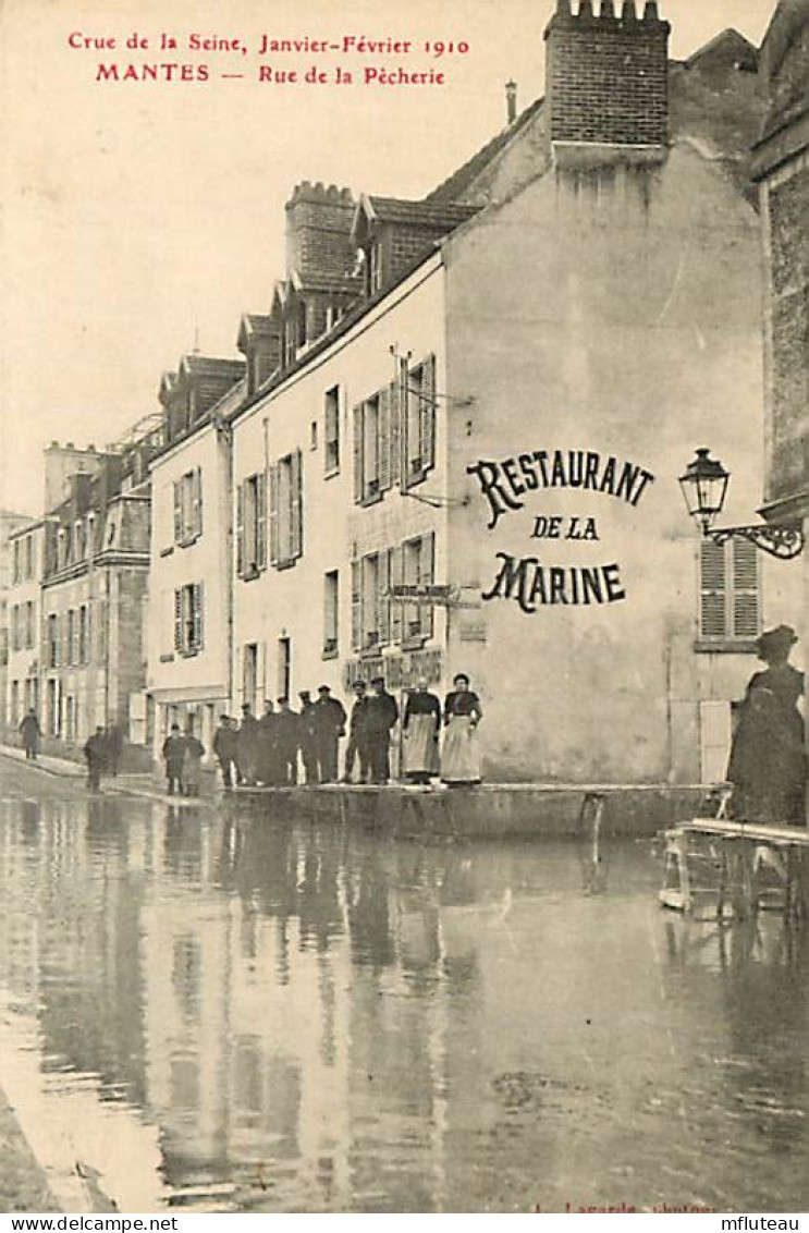 78* MANTES Crue 1910  Rue De La Pecherie        RL08.1482 - Mantes La Jolie
