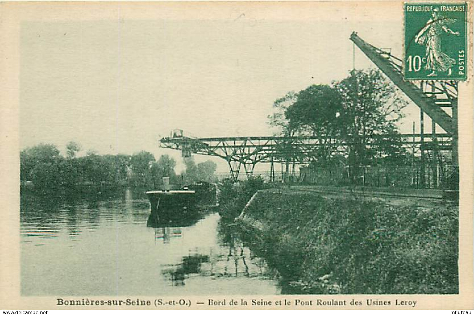 78* BONNIERES SUR SEINE    Bords De Seine   - Pont Roulant Usine Leroy      RL08.1283 - Bonnieres Sur Seine