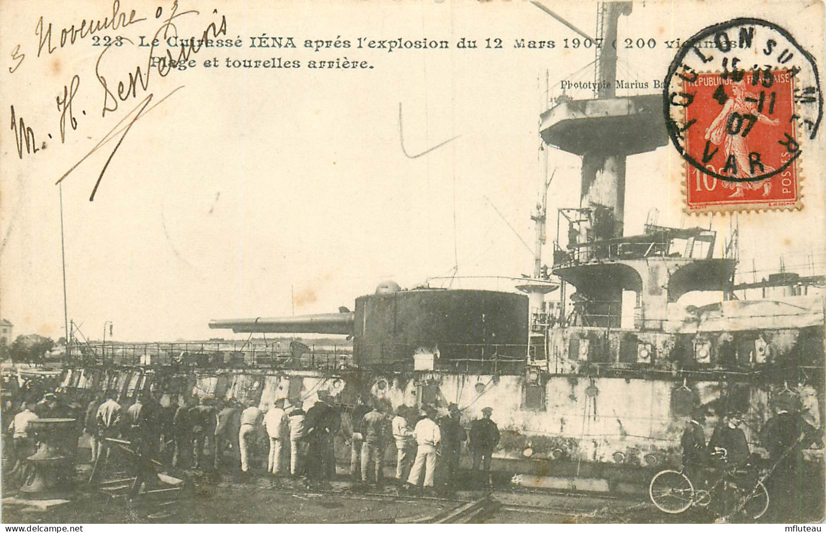 83* TOULON Cuirasse «  Iena »   Apres Explosion 1907  RL09.0751 - Toulon