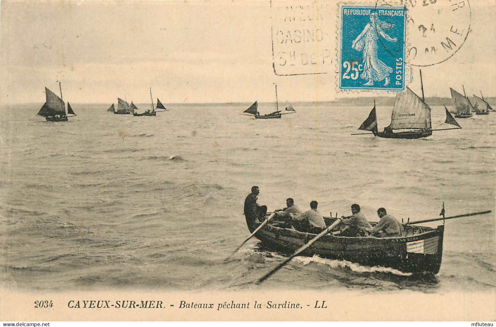 80* CAYEUX SUR MER Bateaux Pechant La Sardine        RL09.0499 - Pêche