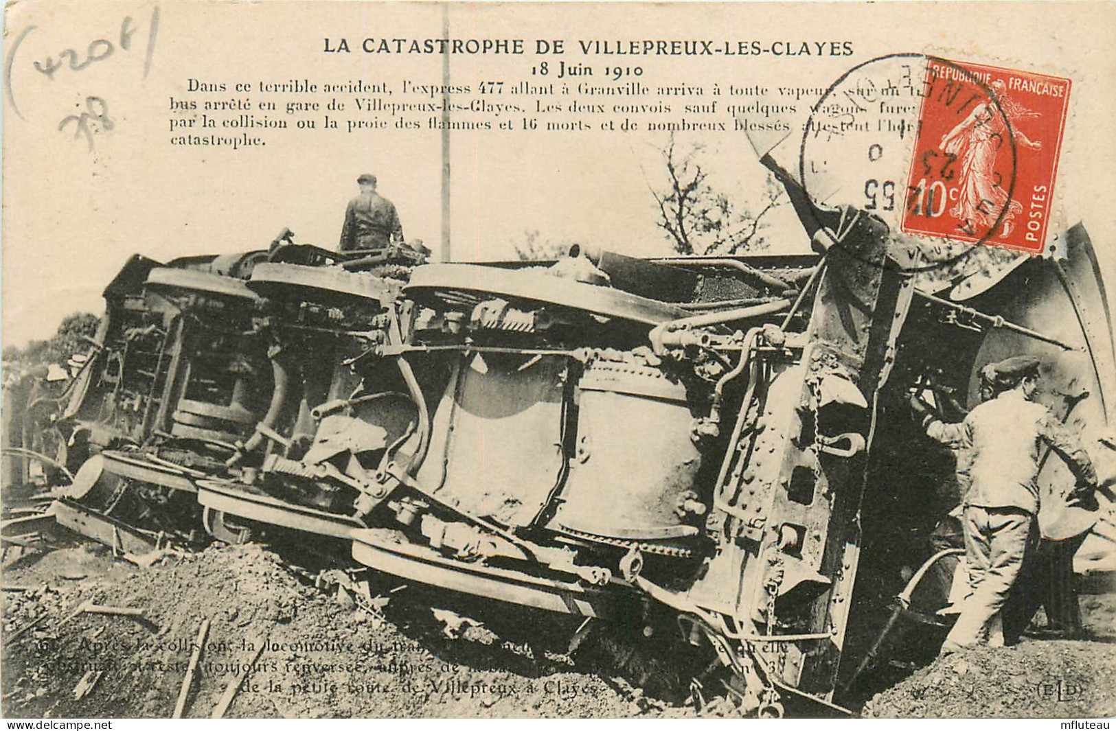 78* VILLEPREUX LES CLAYES Catastrophe Ferroviaire 18 Juin 19010        RL09.0380 - Villepreux