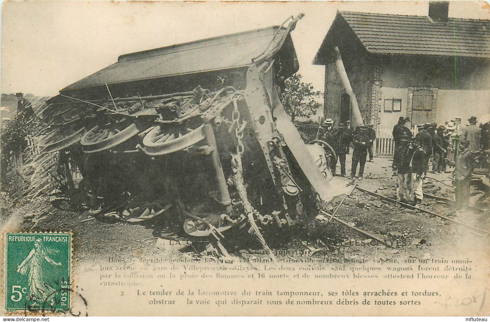 78* VILLEPREUX LES CLAYES  Catastrophe Ferroviaire 18 Juin 1910     RL09.0372 - Villepreux