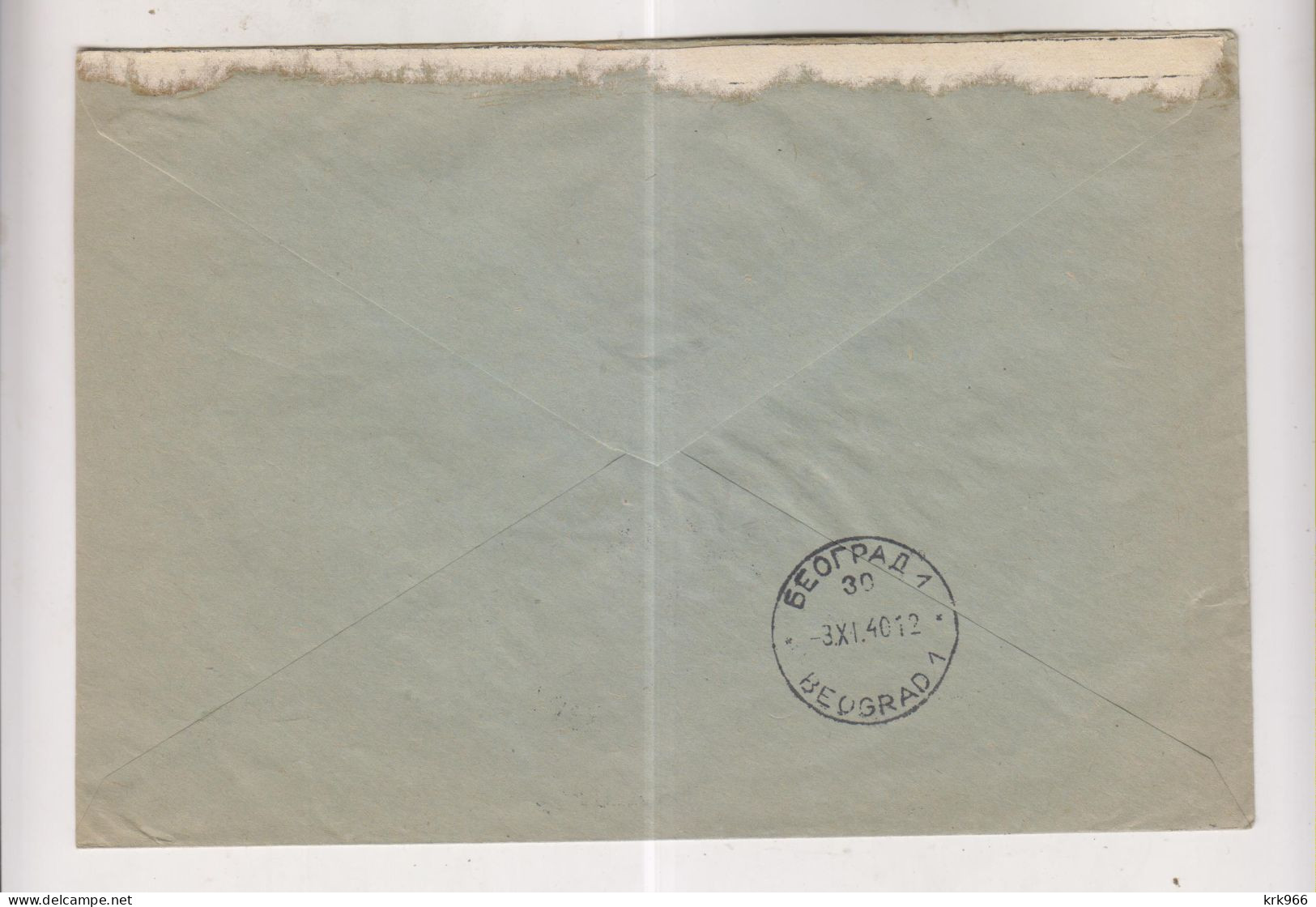 YUGOSLAVIA,1940 NIS Nice Official Cover To Beograd Postage Due - Covers & Documents