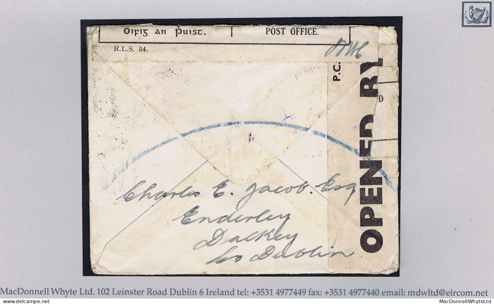 Ireland China Dublin 1941 Cover Dalkey To Lingnan University Canton, With SERVICE SUSPENDED - Other & Unclassified