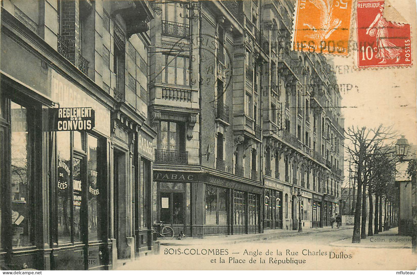 92* BOIS COLOMBES Rue Ch Duflos Et Place Republique      RL10.0582 - Otros & Sin Clasificación