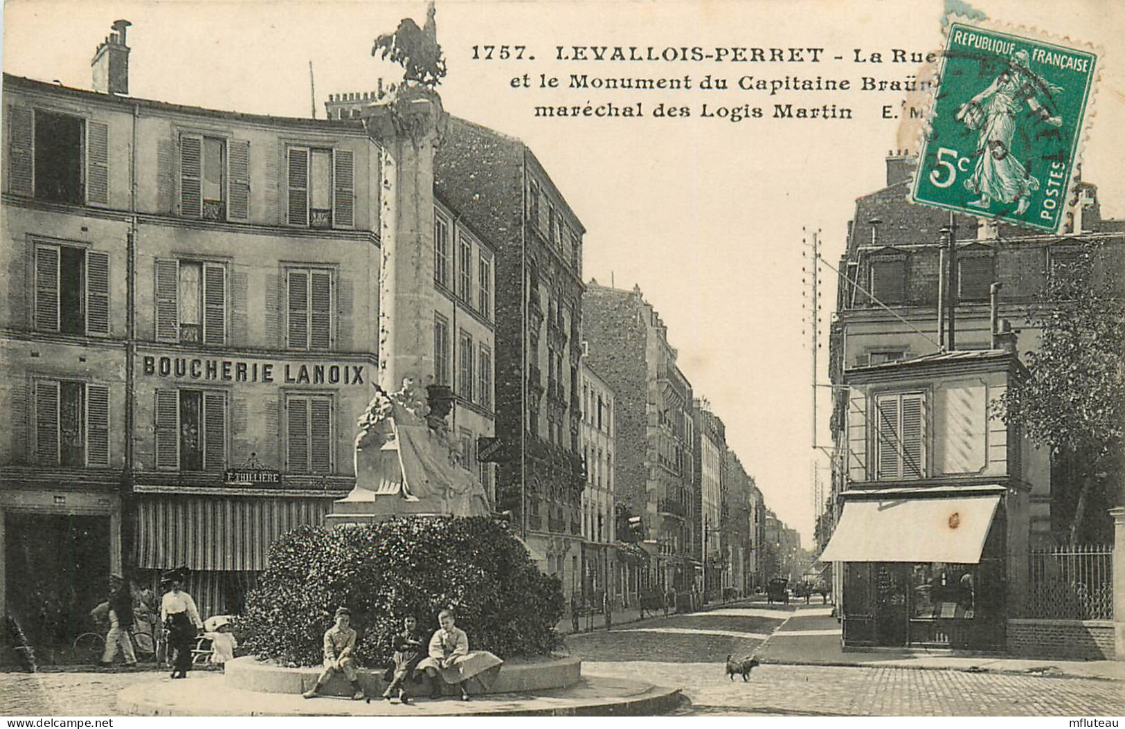 92* LEVALLOIS PERRET  Monument Capitaine Brau,,, Et Martin     RL10.0563 - Levallois Perret