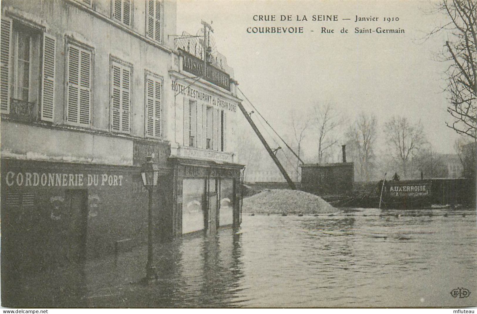 92* COURBEVOIE  Crue 1910  - Rue St Germain  RL10.0446 - Courbevoie