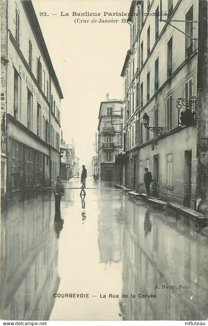 92* COURBEVOIE  Crue 1910  - Rue De La Corvee  RL10.0445 - Courbevoie