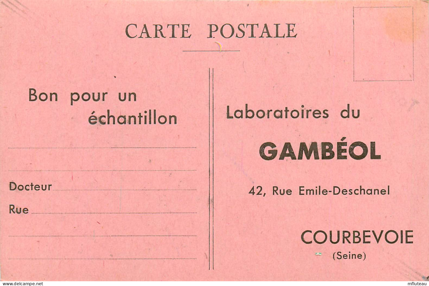 92* COURBEVOIE  Labo Du Gambeol  RL10.0441 - Santé