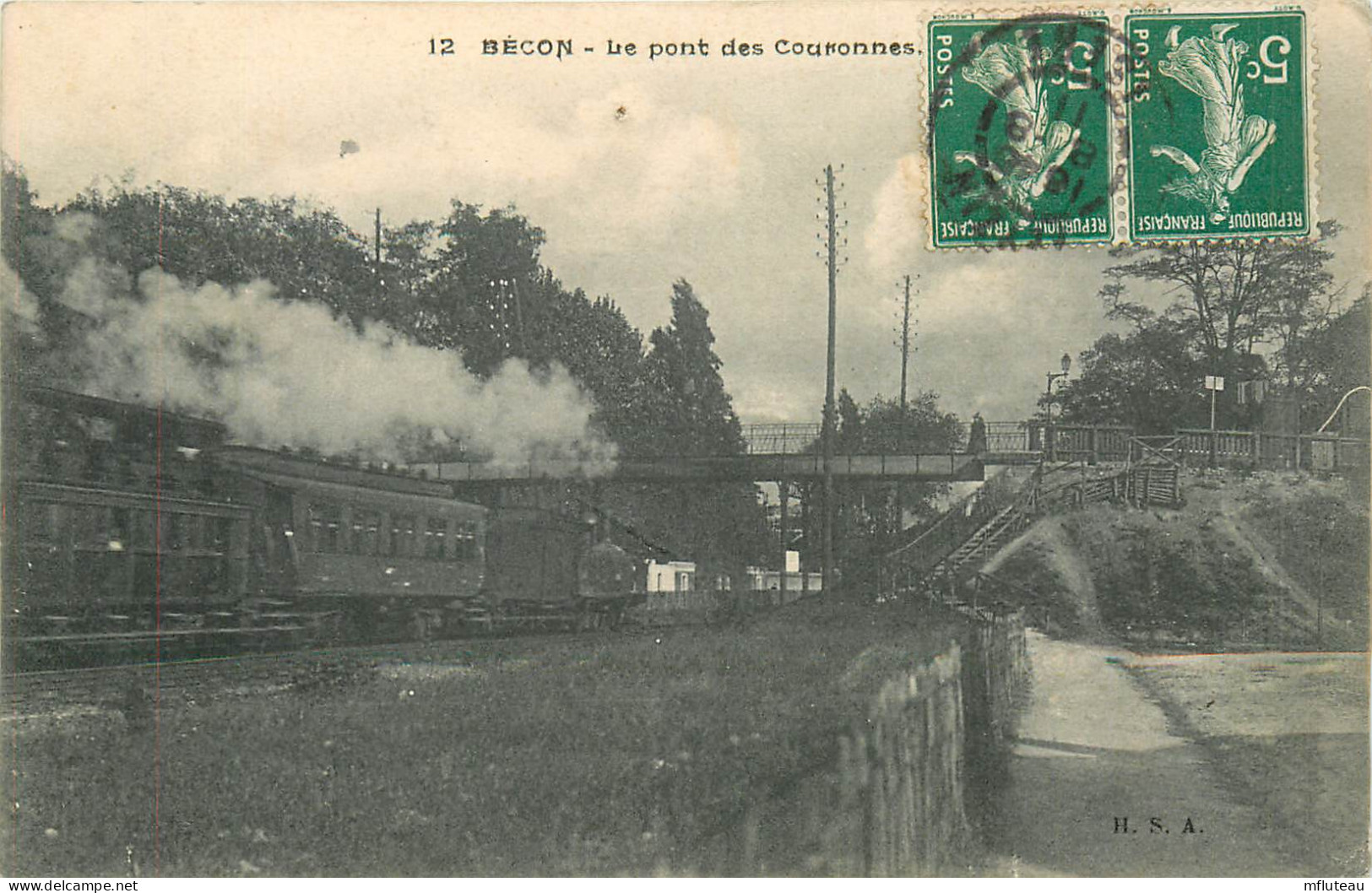 92* ASNIERES S/SEINE - BECON  Pont Des Couronnes  Train      RL10.0397 - Asnieres Sur Seine