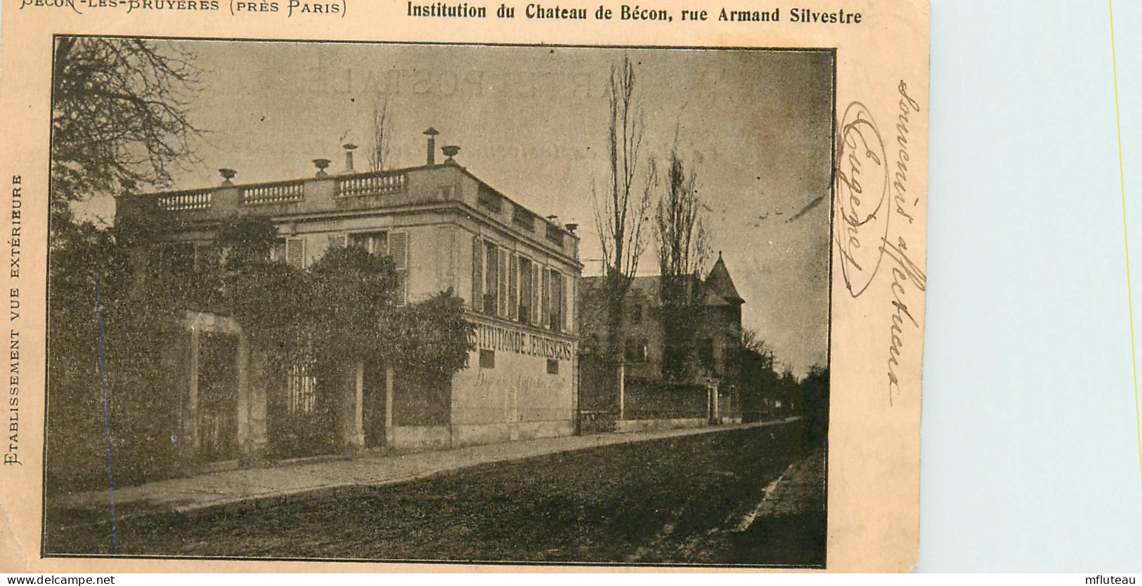 92* BECON LES BRUYERES  Institition Du Chateau (angle Bas Doit Coupe)    RL10.0295 - Otros & Sin Clasificación