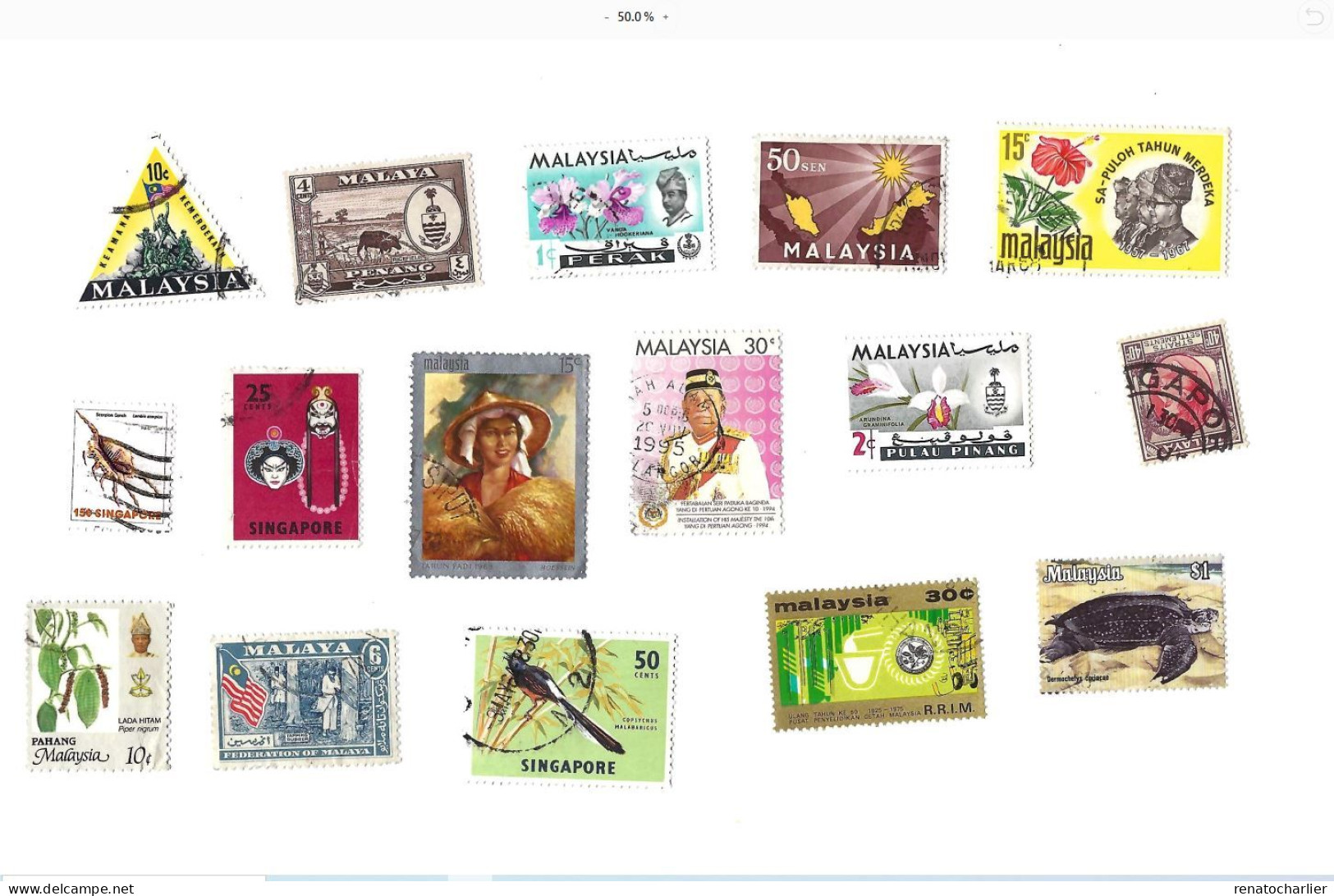 Collection De 40 Timbres  Oblitérés. - Malesia (1964-...)