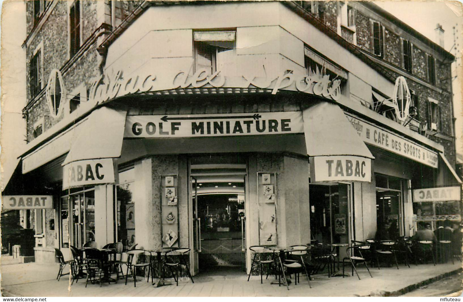 91*  CORBEIL  Cafe Tabac Des Sports (pli Vertical  A Gauche) (CPSM 9x14cm) RL10.0044 - Corbeil Essonnes