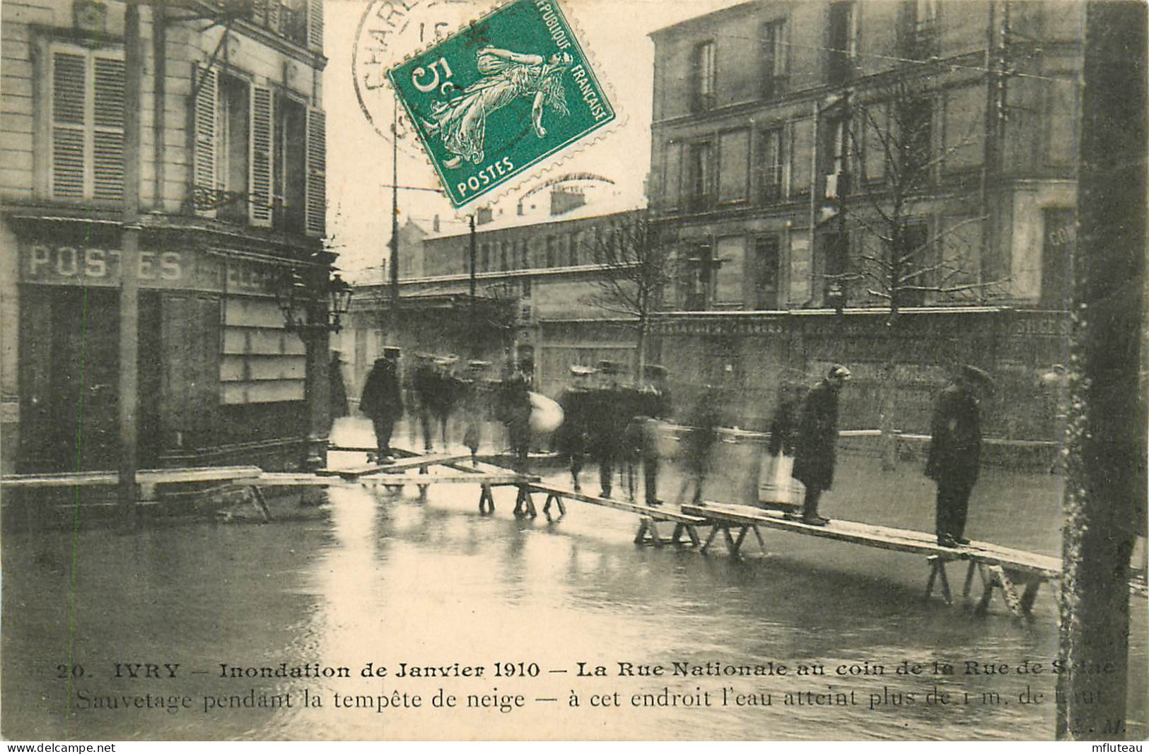94* IVRY   Crue 1910- Rue Nationale    RL10.0963 - Ivry Sur Seine