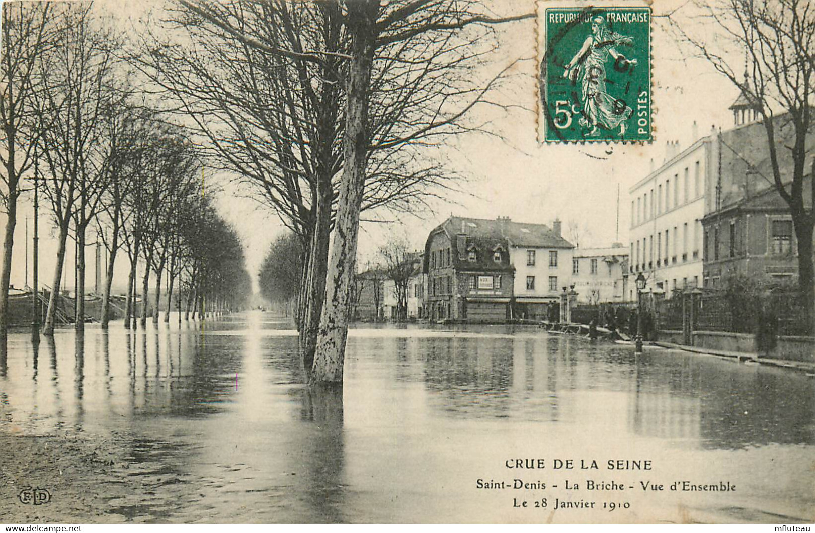 93* ST DENIS  Crue 1910 -  La Briche    RL10.0828 - Saint Denis