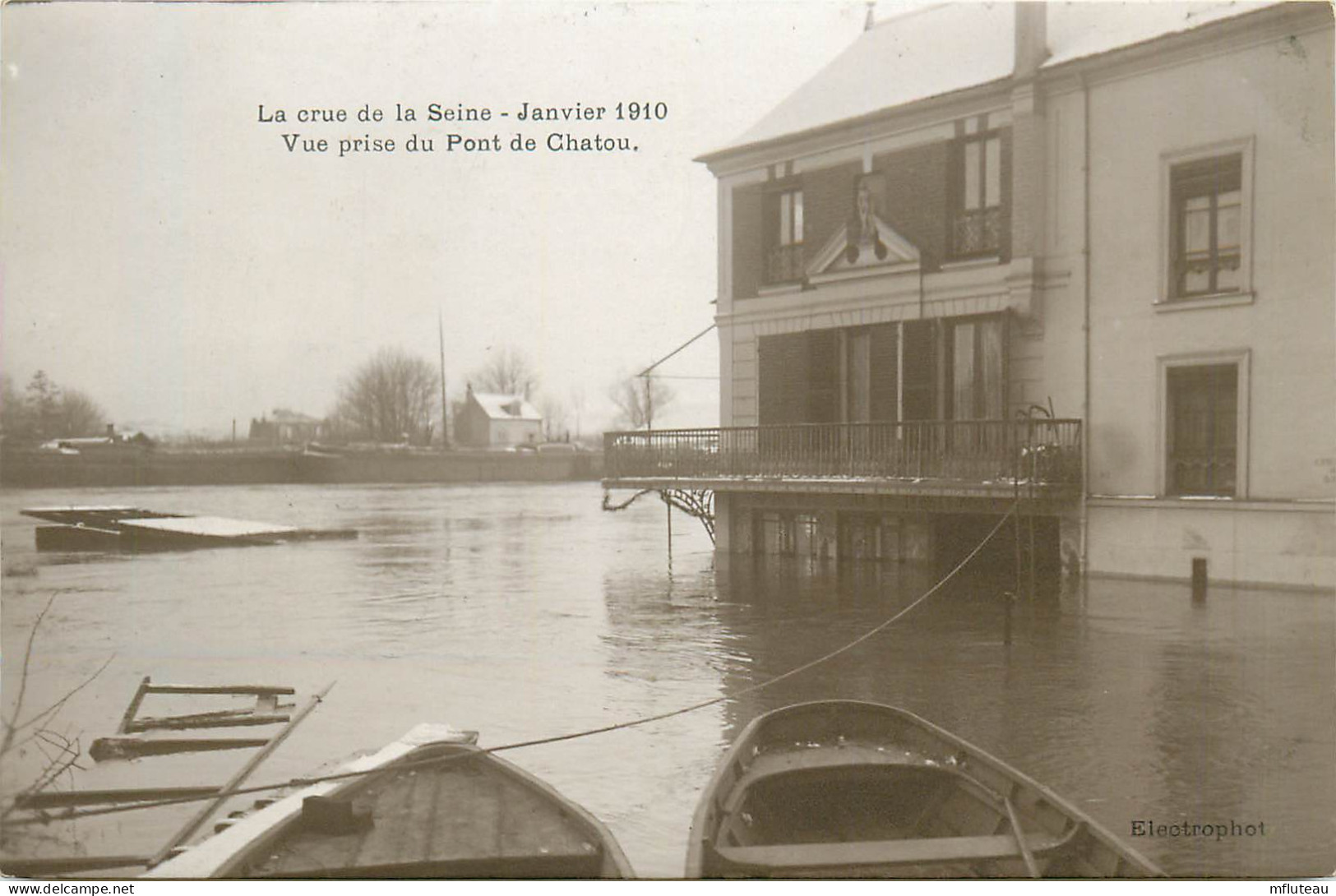 92* RUEIL Crue  -    Vue Prise Du Pont De Chatou  RL10.0646 - Rueil Malmaison