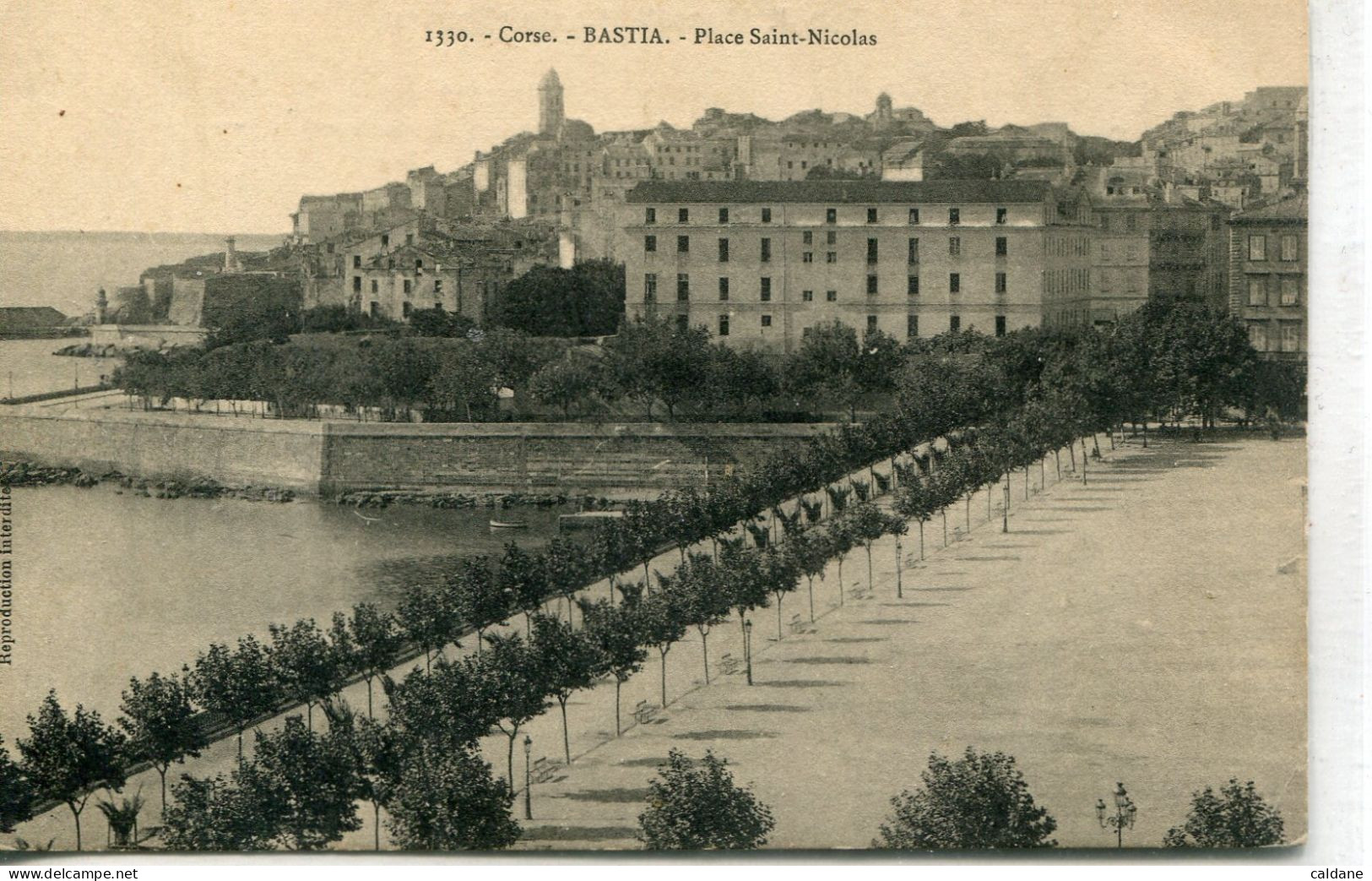 - 2B-CORSE - BASTIA - Place Saint-Nicolas.      -Collection  J.Moretti,Corté.   N°:1330 - Bastia