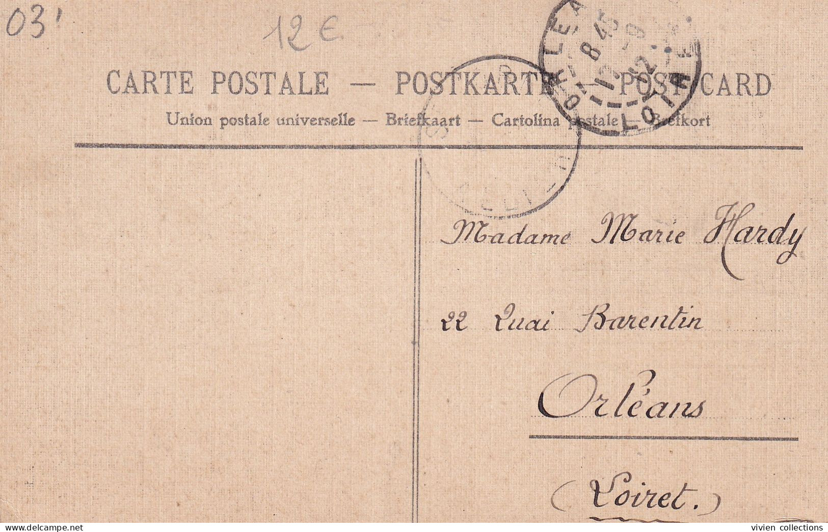 Saint Yorre (03 Allier) L'église Et La Place - Carte Toilée Sans Nom D'éditeur Colorisée N° 91 Circulée 1912 - Other & Unclassified