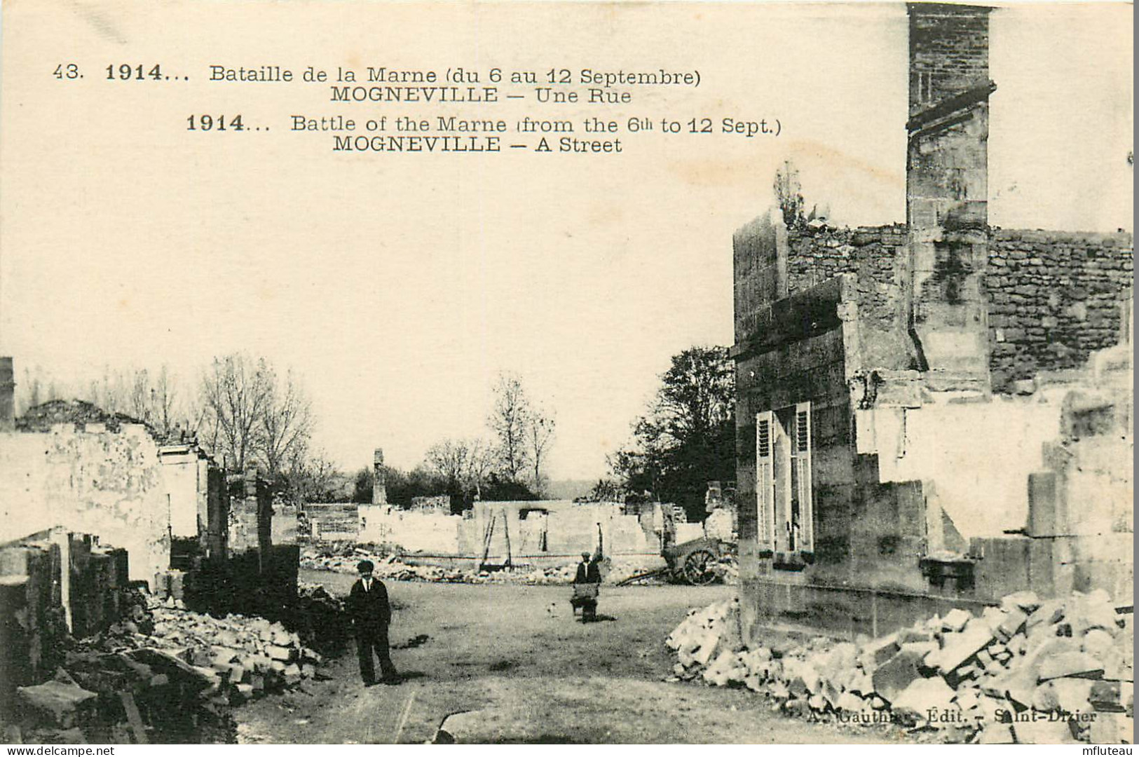 55* MOGNEVILLE  Ruines WW1    RL11.0739 - War 1914-18