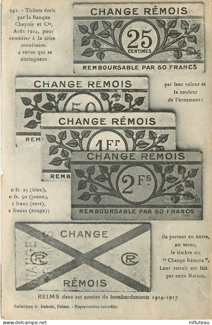 51* REIMS  Tickets De Change Emis Par Banque « chapuis »  RL11.0617 - Reims