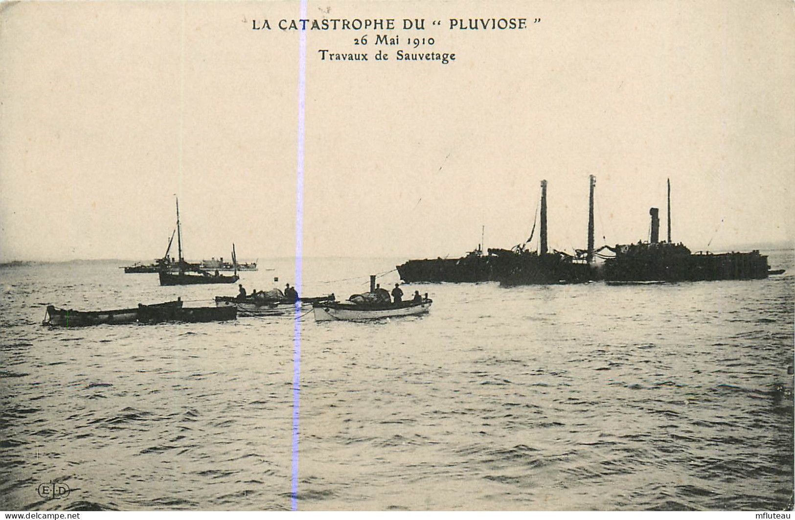 62* CALAIS   « pluviose » 1910- Travaux Sauvetage   RL12.0099 - Calais