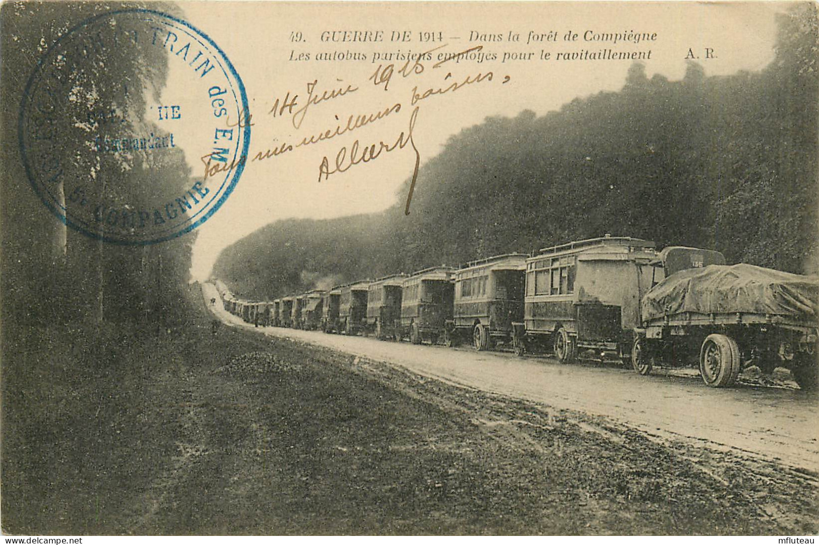 60* COMPIEGNE   Autobis Parisiens En Foret  - WW1  RL11.1177 - War 1914-18