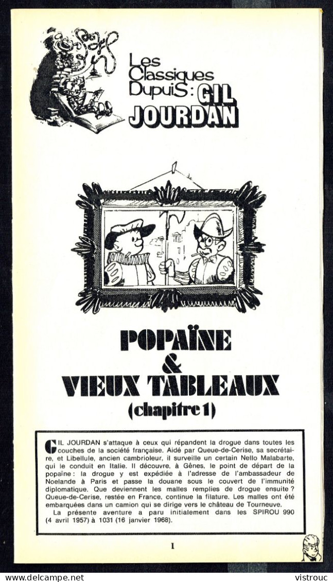 "GIL JOURDAN: Popaïne Et Vieux Tableaux, Chap 1" De M. TILLIEUX - Supplément à Spirou - Classiques DUPUIS - 1973. - Spirou Magazine