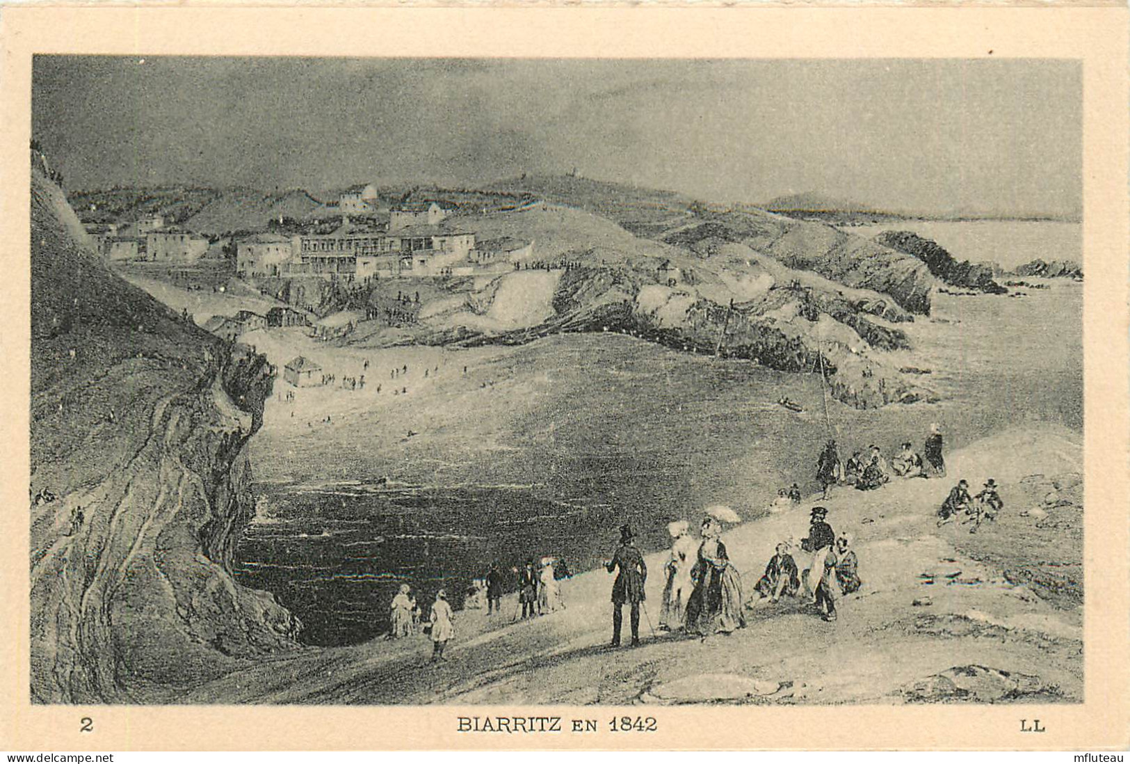 64* BIARRITZ Plage En 1842   RL12.0374 - Biarritz