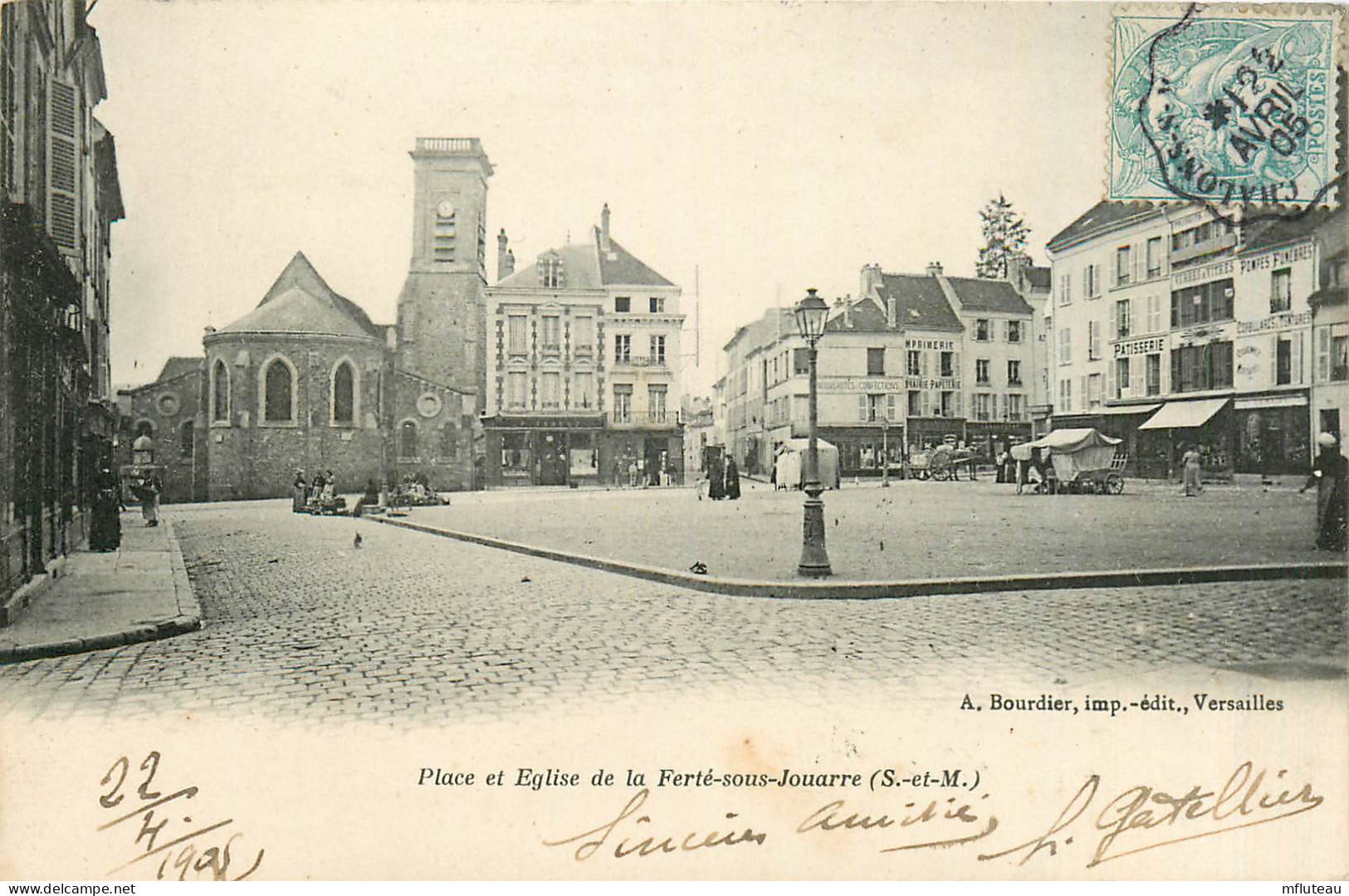 77* LA FERTE SOUS JOUARRE Place Et Eglise    RL12.1340 - La Ferte Sous Jouarre