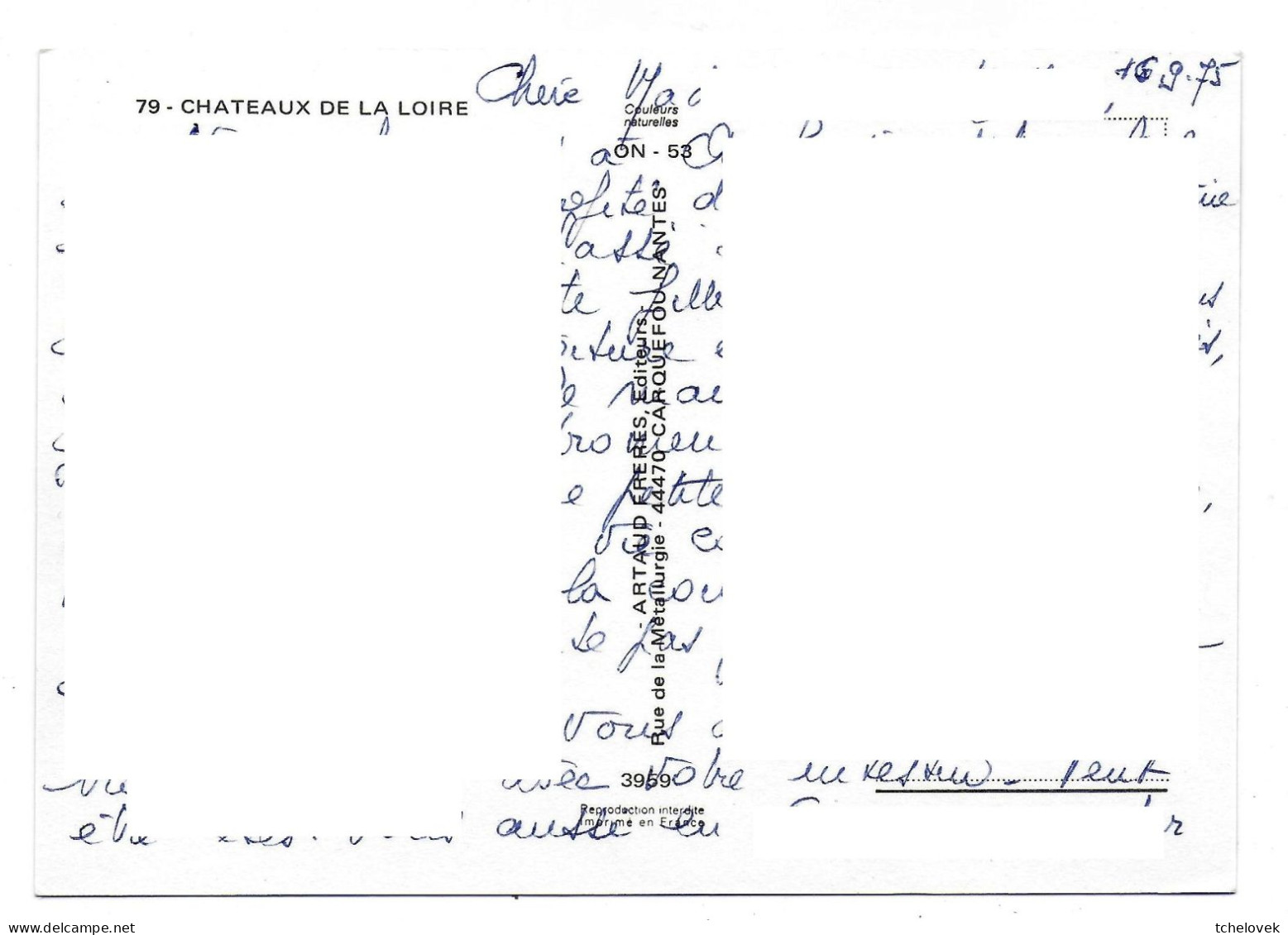 (45). Loiret. 13.395 (2) Vallée De La Loire 1975 & 79 Chateaux De La Loire 1975 - Other & Unclassified