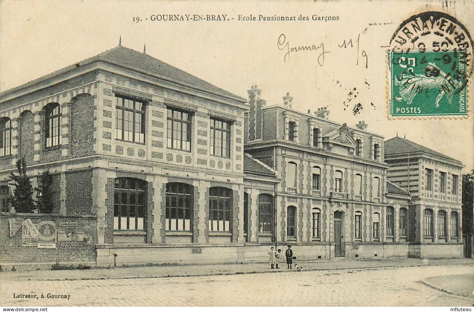 76* GOURNAY EN BRAY Ecole Pensionnat Des Garcons     RL12.1016 - Gournay-en-Bray