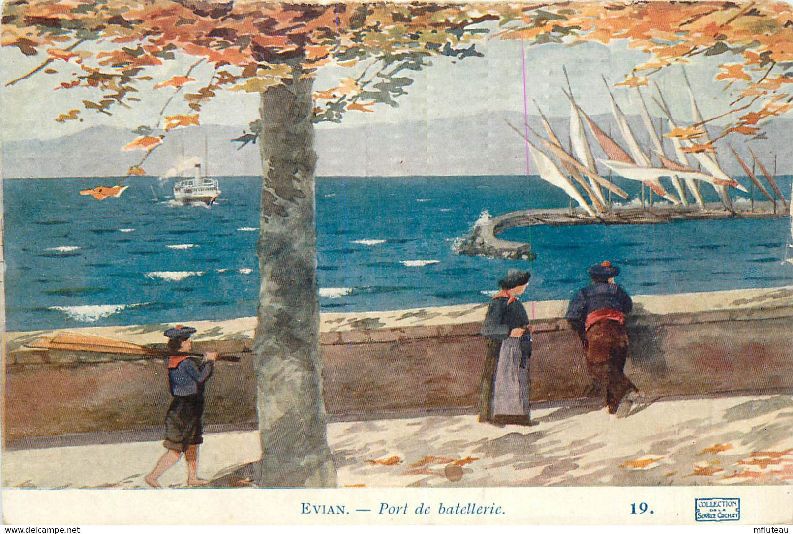 74* EVIAN Port Batellerie (illustree)     RL12.0882 - Evian-les-Bains